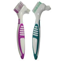 2 Pack Denture Cleaning Brush Set, Premium Hygiene Denture Cleaner Set (Random Colour)