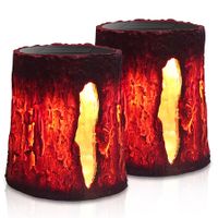 Solar Lights Outdoor, Fire Torch Lights, Flickering Lantern Lights, Solar Powered Landscape Decor Lighting for Garden, Pathway