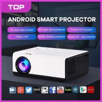 Newest  HD Projector Android 9.0 5G WiFi Portable Mini Proyector Native 1280x720P Smartphone LED Video Home Cinema Beamer