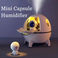 Astronaut Air Humidifier Electric Ultrasonic Aroma Essential Oil Diffuser Colorful LED Light  Mist Sprayer Gifts Color White