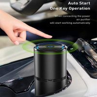 Car Air Purifier Ionizer Portable Ionic for Car Small Room Removes Dust Pet Odors Pollen-Black