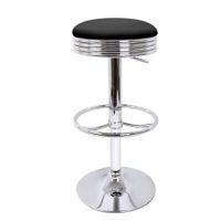 Artiss Set of 2 PU Leather Backless Bar Stools - Black