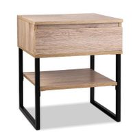 Artiss Chest Style Metal Bedside Table