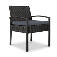 Gardeon Outdoor Furniture Bistro Wicker Chair Black