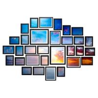 Artiss Photo Frames 30PCS  8x10in 5x7in 4x6in 3.5x5in Hanging Wall Frame Black