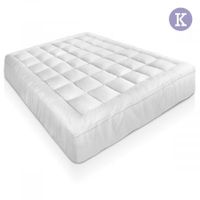 Giselle King Mattress Topper Bamboo Fibre Pillowtop Protector