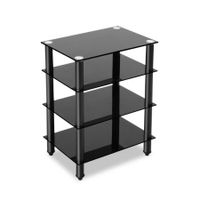 4 Tier TV Media Stand with Safety Tempered Glass