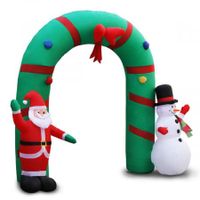 Jingle Jollys Christmas Inflatable Giant Arch Way 2.8M Santa Snowman Light D