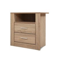 Artiss Bedside Tables Drawers Storage Cabinet Shelf Side End Table Oak