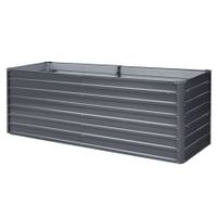 Greenfingers Garden Bed 240 x 80 x 77cm Galvanised Steel Raised Planter