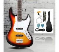 Full Size Electric Bass Guitar Pack (Sunburst)