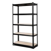 1.8M 5-Shelves Steel Warehouse Shelving Racking Garage Storage Rack Grey