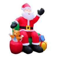 Jingle Jollys Inflatable Christmas Santa Decoration 2.4m Lights