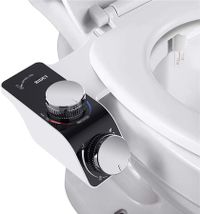 Bidet Attachment for Toilet, Self Cleaning Dual Nozzle with Temperature and Pressure Controls