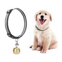 Pets GPS tracker Cat Dog Pet Tracker Collar with Bell Tracking Device Locator Waterproof IP67 Anti-lost monitor Smart Finder Free APP Color Golden