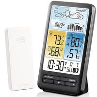 Weather Station Wireless Indoor Outdoor Thermometer, Humidity Temperature Monitor