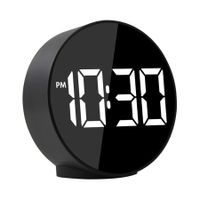 Spheratron Digital Alarm Clock with LED Display, Room Temperature (Black)