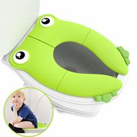 Portable Folding Large Non Slip Silionce Pads Potty Training Seat Kids Toddlers Toilet Seat, Recyclable Potty Seat Cover for Travel 26x22cm