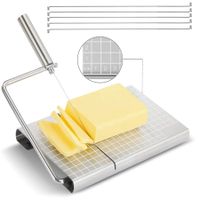 Cheese Slicer & Cheese Cutter Cheese Cutter for Block Cheese Metal Cheese Cutting Board Kitchen for Cheese Butter