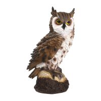 Garden Resin Owl Statue Outdoor Ornament Decor Yard Decor Owl Garden Accessories Outdoor Patio Lawn (17X10X7.5CM)