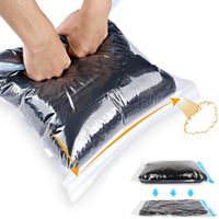 6pcs No Vacuum or Pump Needed Press Roll Compression Bags Travel Essentials  Packing Space Saver Bags Organizers 40x60cm
