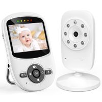 Video Baby Monitor with Digital 2.4Ghz Wireless with Temperature Monitor 300m Transmission Range, 2-Way Talk, Night Vision, High Capacity Battery