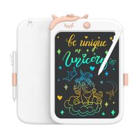 LCD Writing Tablet 10 inch Doodle Board Drawing Pad Tablet with Educational Learning Unicorn Gifts for Kids-White
