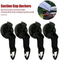 Car Tent Suction Cup Hook, 4pcs per Set Suction Cup Hook for Camping, Travel