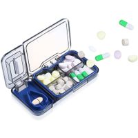 Travel Pill Case ,Portable Pill Organizer with Built-in Pill Cutter