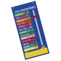 Kids Daily Schedule Pocket Chart Blue Class Schedule Pocket Classroom Calendar