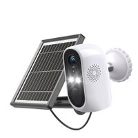 Wireless Solar Security Surveillance Camera 1080P Rechargeable WiFi IP  with 2-Way Audio,Light Siren Alarm,Motion Detection,Night Vision  32G SD card
