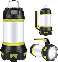 LED Camping Light, Camping Lantern USB Rechargeable Dimmable IP68 Waterproof Camping Torch