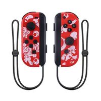 Switch Joycon, Joycon Controller for Switch/Lite/OLED, Replacement for Nintendo Joy Con Support Wake-up/Vibration Function,Mario L/R Joy Cons with Wrist Straps