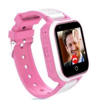 4G Kids Smart Watch Phone SOS Call Vedio Call Camera GPS Recorder Alarm Flashlight Music Player for Girls Boys Christmas Birthday Gifts Col.Pink