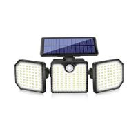 Solar Light for Home 230 LED Solar Wall Lamp IP65 Waterproof Outdoor Street Lamp 3 Heads with 270～ Wide Angle Adjustable 1500LM Motion Sensor Lights