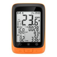 Bike Computer GPS Wireless ANT+ Cycling Computer GPS with Bluetooth with Speedometer with Auto Backlight IP67-Orange