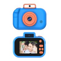 Children's Camera High-definition 4000W Front Rear Dual-camera 2 Inch 1080P HD IPS Screen Digital Kids Camera Photography Toys Color Blue