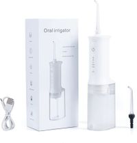 Cordless Water Dental Flosser, Portable Oral Irrigator with 230 ML Detachable Water Tank