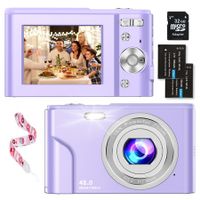 Digital Baby Camera for Kids Teens Boys Girls Adults,1080P 48MP Kids Camera with 32GB SD Card,2.4 Inch Kids Digital Camera with 16X Digital Zoom,Compact Mini Camera Kid Camera for Kids/Student (Purple)