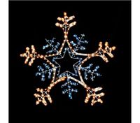 Christmas Snowflake Rope Light Display