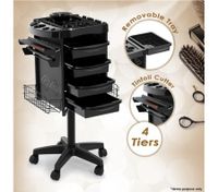 4 Tier Rolling Salon Hairdressing Tray