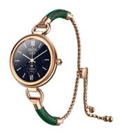 Lady Smart Chain Bracelet Watch Waterproof  HD Full-touch IPS Color Screen Health Monitor for Women (Gold-Green)