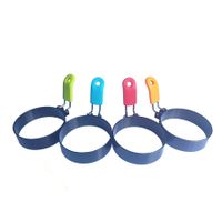 Nonstick Egg Rings Set of 4 Round Crumpet Ring Mold Shaper for English Muffins Pancake Cooking Griddle Grill Accessories  Breakfast Sandwich Burger