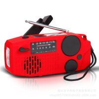 Solar Emergency Radio with Hand Crank, Portable NOAA Weather Radio with WB/AM/FM, Headphone Jack, LED Flashlight, 2000mAh USB Phone Charger and SOS Alarm