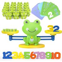 Maths Scales Montessori Toy, Frog Balance Maths Game for Children Boys and Girls Age3+