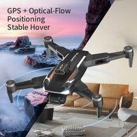 2023  Large Size Drone 50Xzoom 4K Hd Adjustable Dual-Cameras Automatic Return Gps RC Drone Obstacle Avoidance Gift Toy Dual Batteries 30x30x5cm