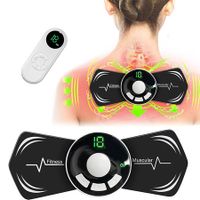 1 Pcs Neck Massager,Body Massager, Portable Mini Massager Machine for Lower Back and Neck Pain, 8 Modes, 18 Adjustable Levels with Remote Control