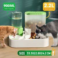 Auto Cat Feeder All-in-One Water Dispenser 2.2L Dog Food Bowl Automatic Gravity Pet Feeding Small Medium Large Pets Petscene