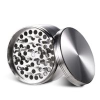 2.5 Inch Spice Grinder with Magnetic Cover,Herb Grinder,Silver