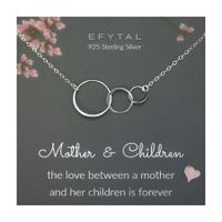 Mothers Day Necklace Sterling Silver 3 Circle Necklace Mom Necklace